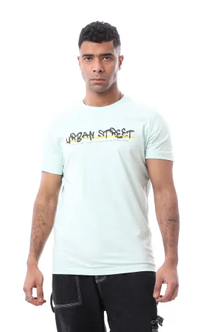 97736 Pastel Green Printed "Urban Street" Cotton Tee