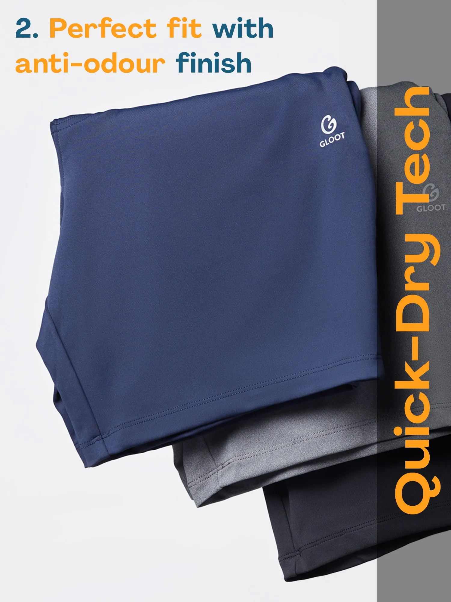 Active Sports Shorts 360° Stretch Charcoal