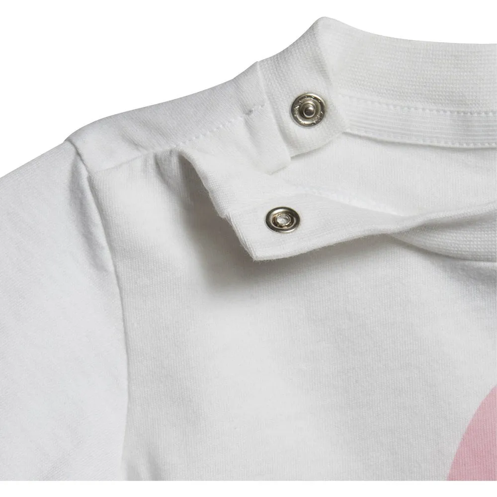Adidas Trefoil Toddlers Shorts Tee Set White-Light Pink