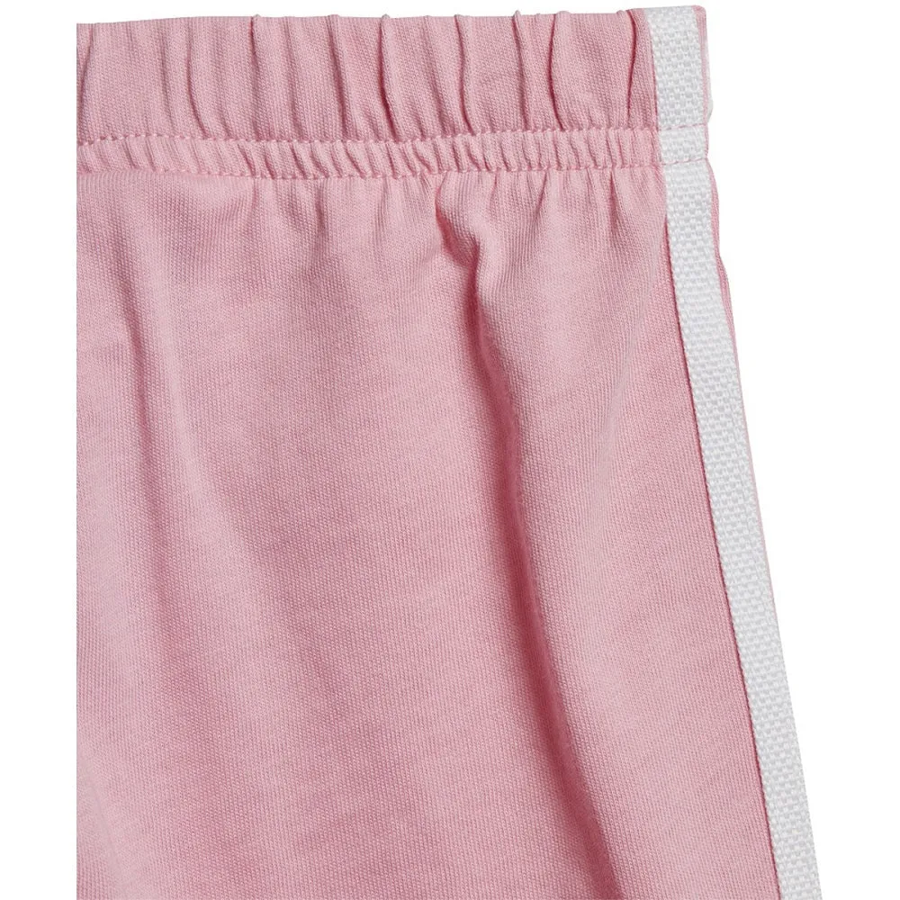 Adidas Trefoil Toddlers Shorts Tee Set White-Light Pink