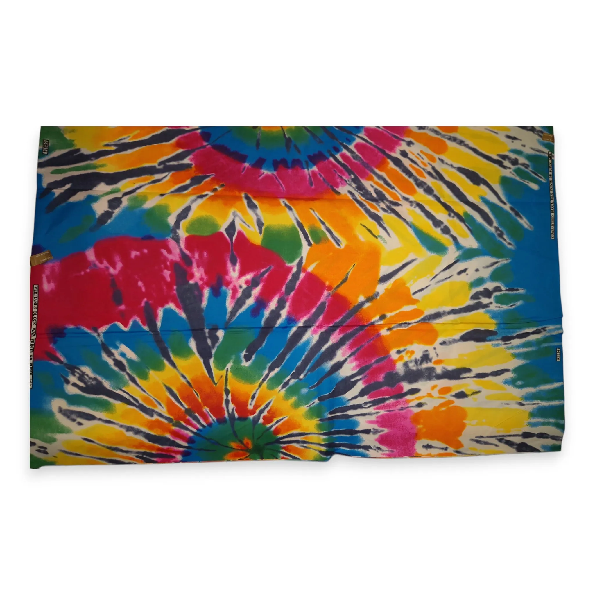 African print fabric - Multicolor Tie dye - Polycotton