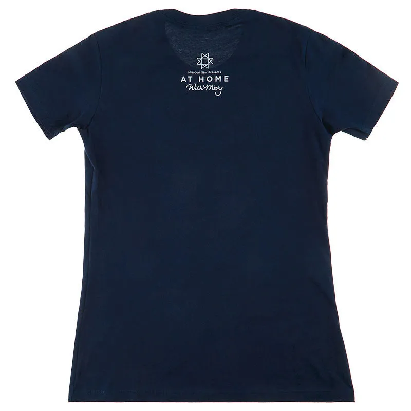 At Home With Misty Navy Icon Logo T-shirt - Large