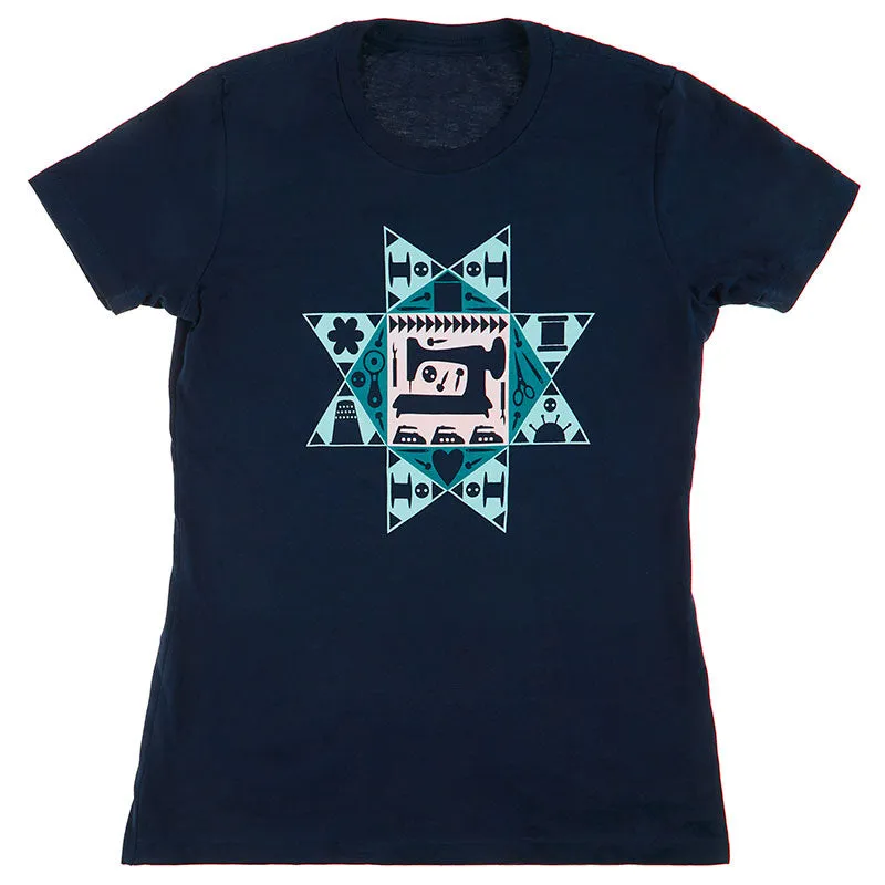 At Home With Misty Navy Icon Logo T-shirt - Large