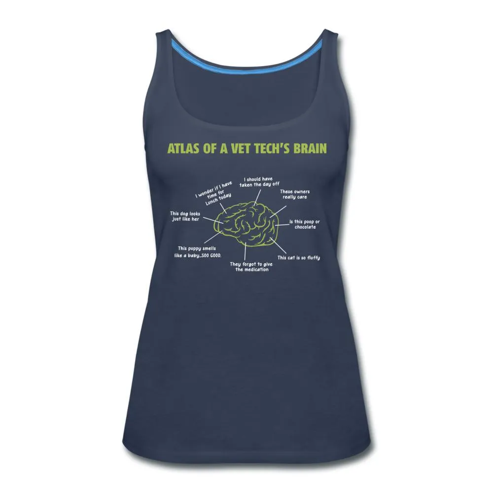 Atlas of a Vet Tech's Brain Women's Tank Top