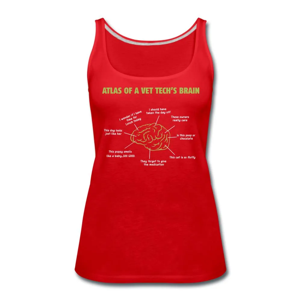 Atlas of a Vet Tech's Brain Women's Tank Top