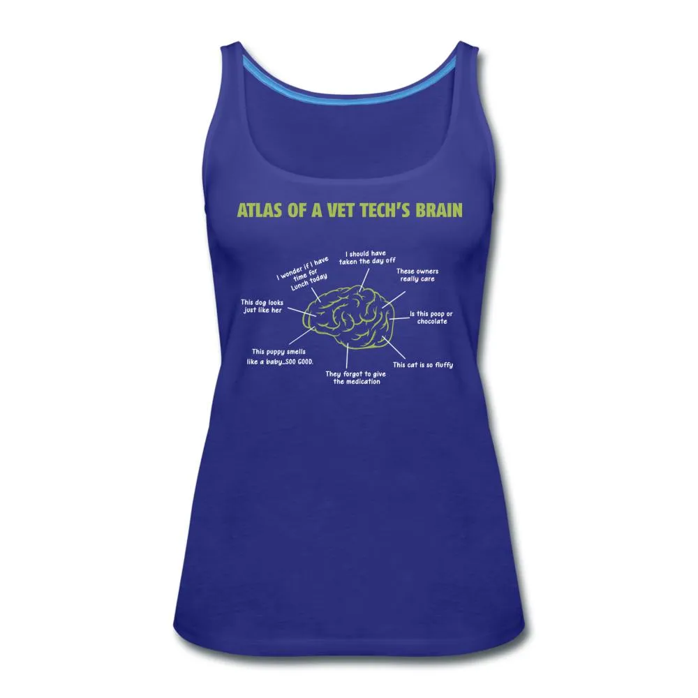 Atlas of a Vet Tech's Brain Women's Tank Top