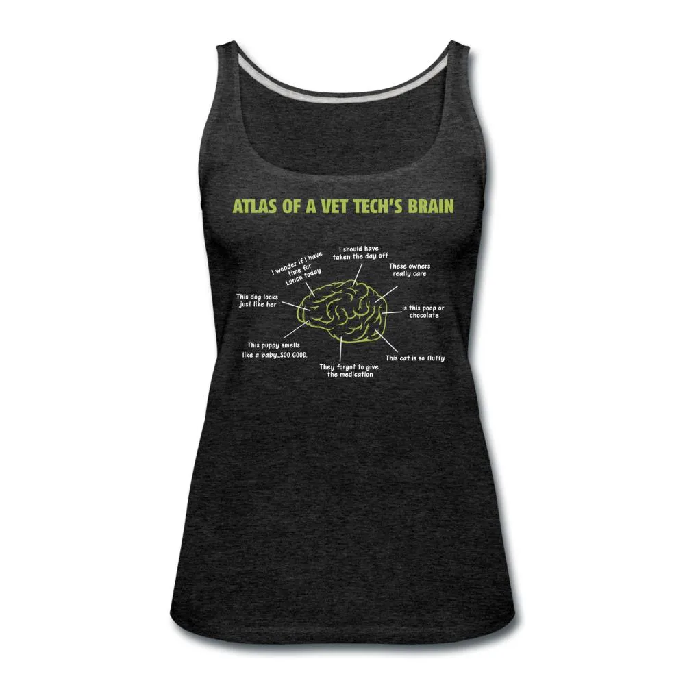 Atlas of a Vet Tech's Brain Women's Tank Top