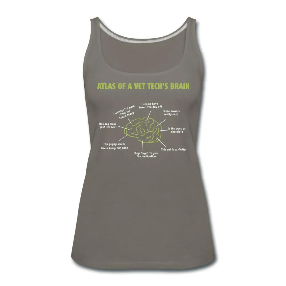 Atlas of a Vet Tech's Brain Women's Tank Top