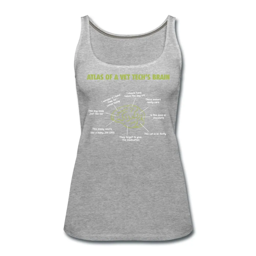 Atlas of a Vet Tech's Brain Women's Tank Top