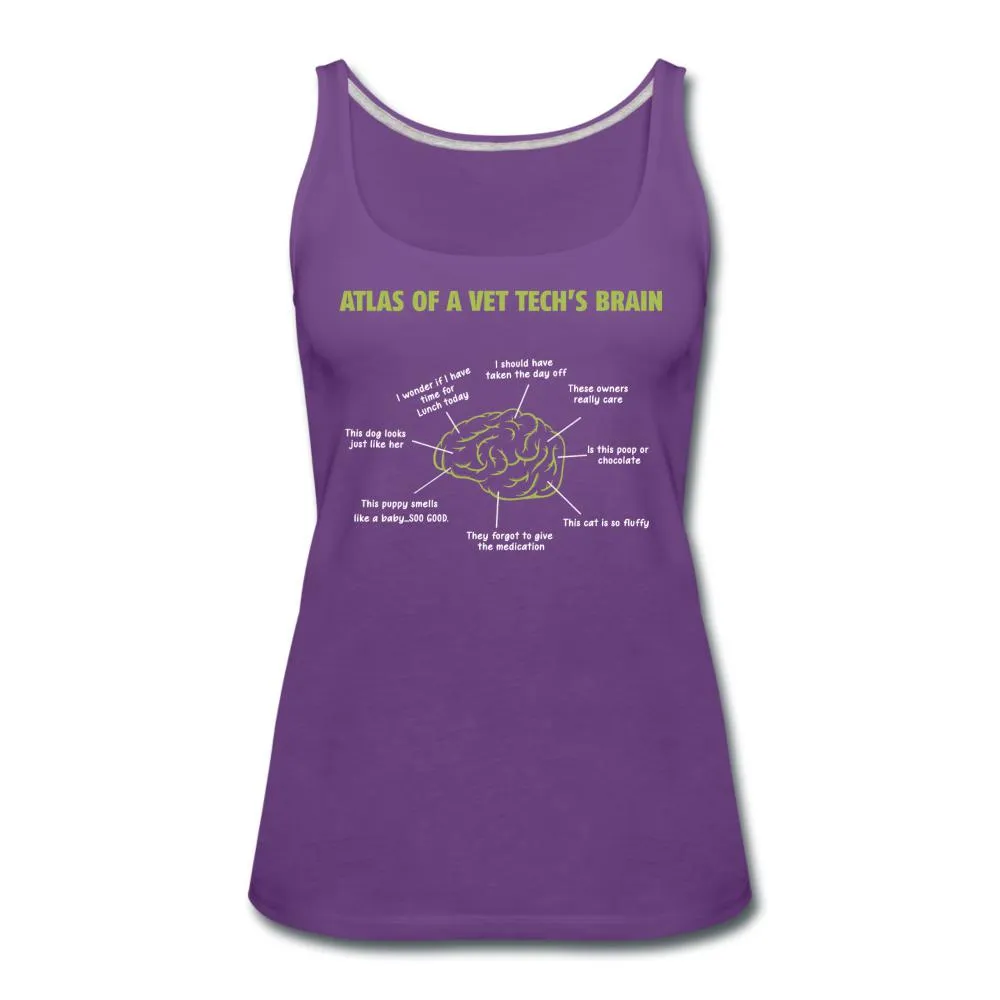 Atlas of a Vet Tech's Brain Women's Tank Top
