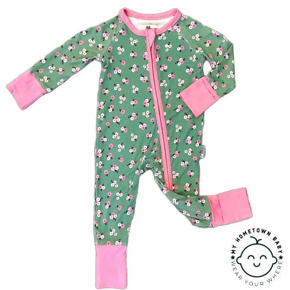 Awe Cher Floral Print Zippy Premium Bamboo Pajamas