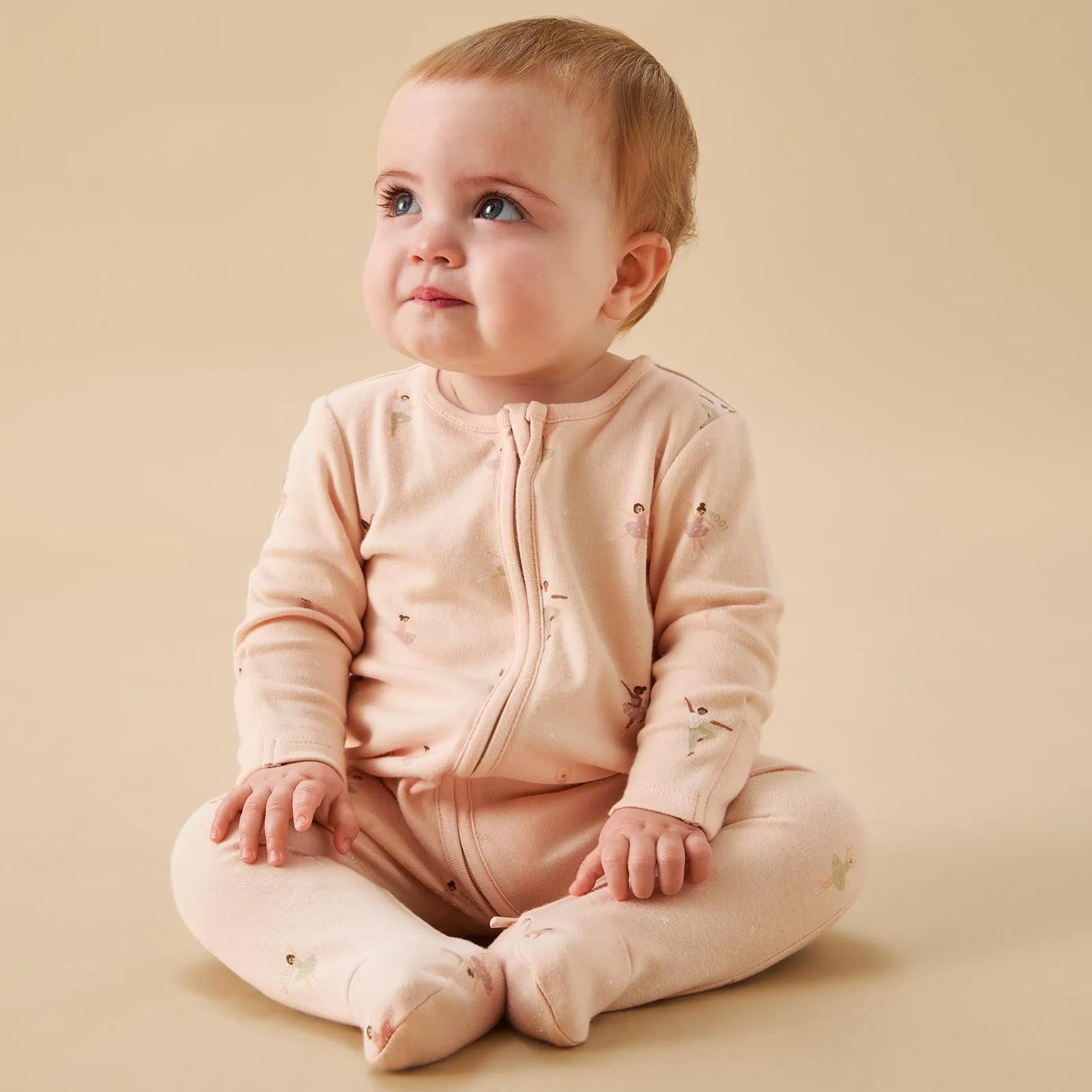 Ballerina Clever Zip Baby Pajamas