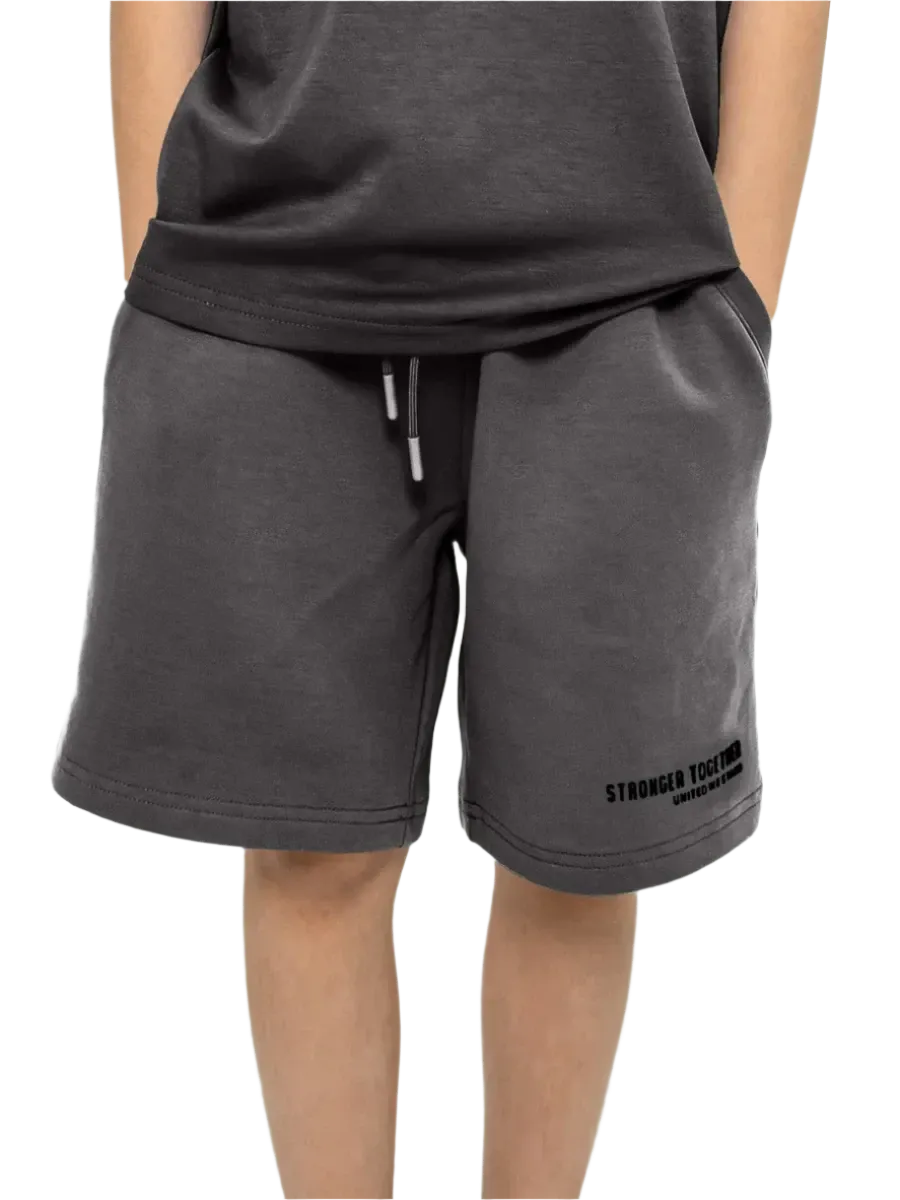 Batta Kids Oversized Soft Shorts Charcoal