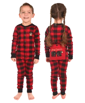 Bear Cheeks Kid & Youth Plaid Onesie Flapjack