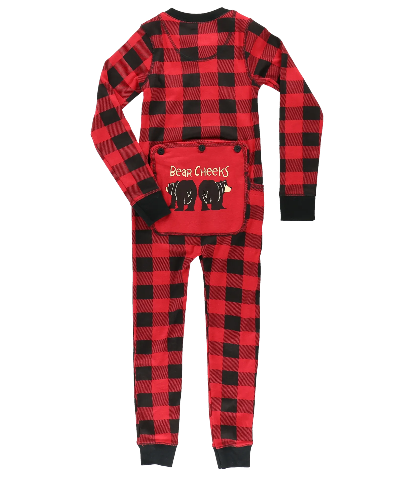 Bear Cheeks Kid & Youth Plaid Onesie Flapjack