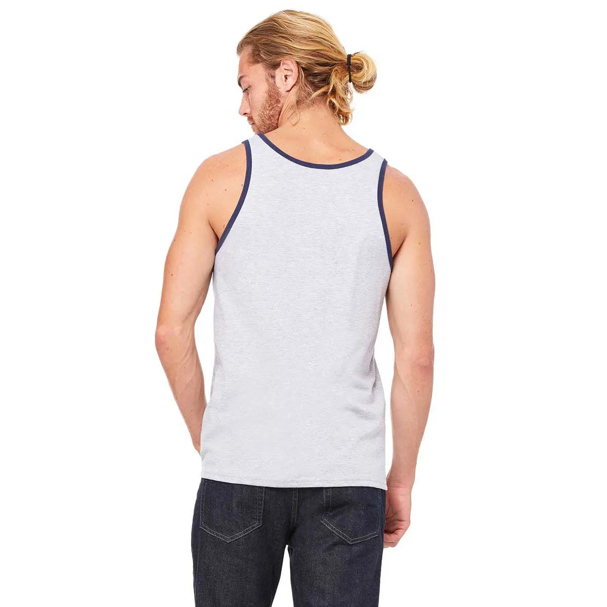 Bella   Canvas Unisex Athletic Heather/Navy Jersey Tank