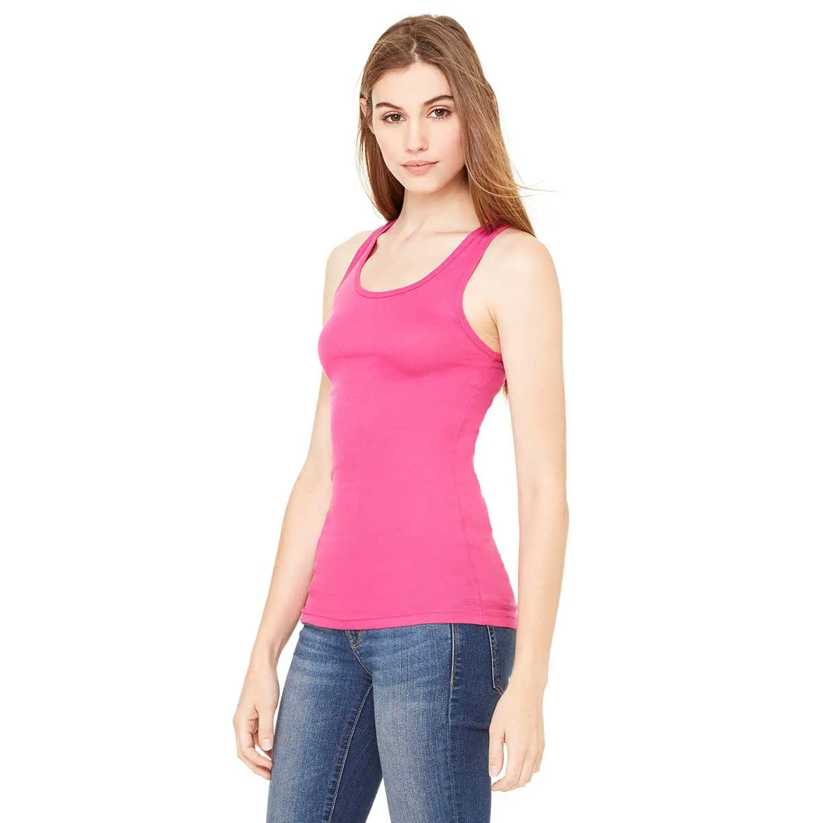 Bella   Canvas Women's Berry Sheer Mini Rib Racerback Tank