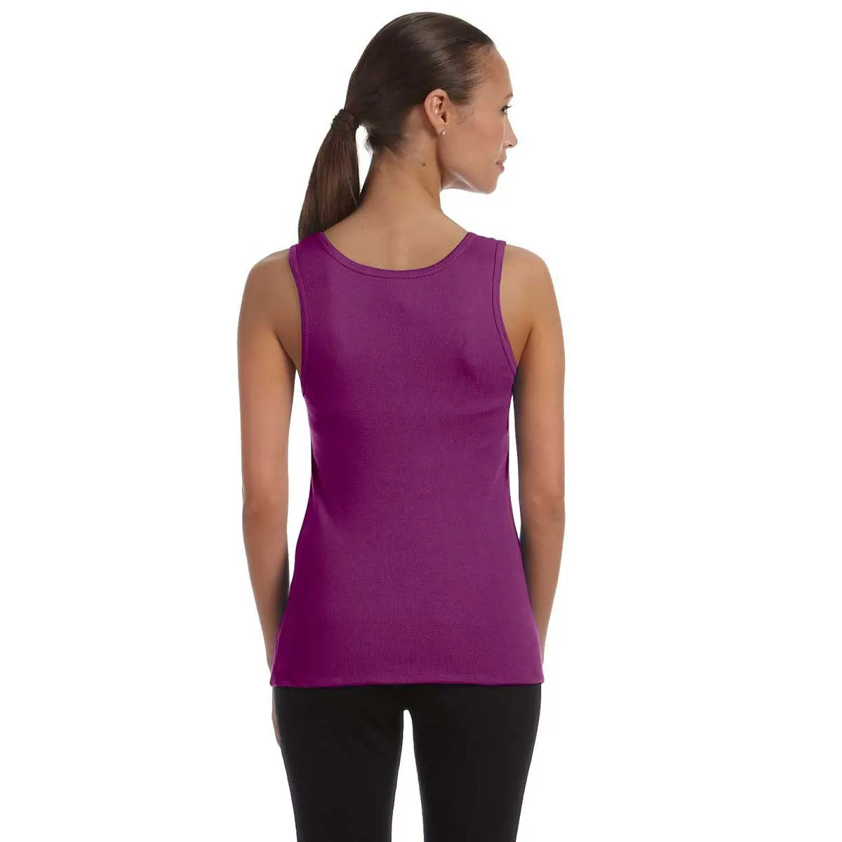 Bella   Canvas Women's Currant Stretch Rib Tank