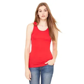 Bella   Canvas Women's Red Sheer Mini Rib Racerback Tank