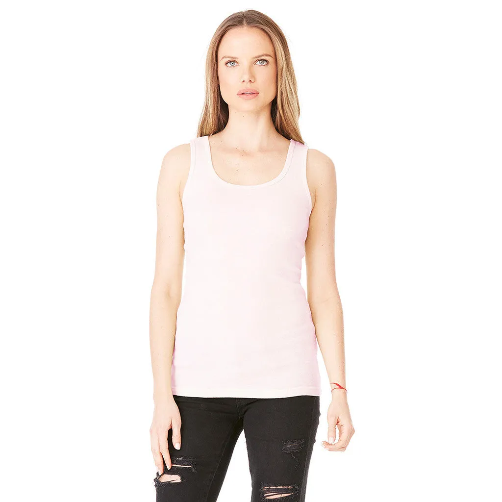 Bella   Canvas Women's Soft Pink Stretch Rib Tank