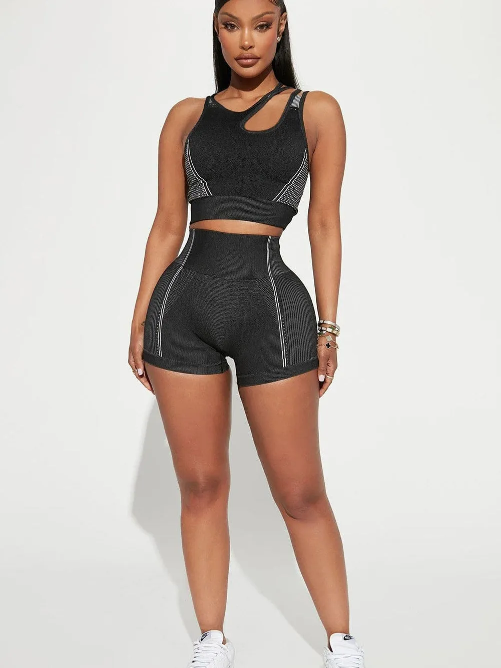 Black Athletic Set with Stylish Design