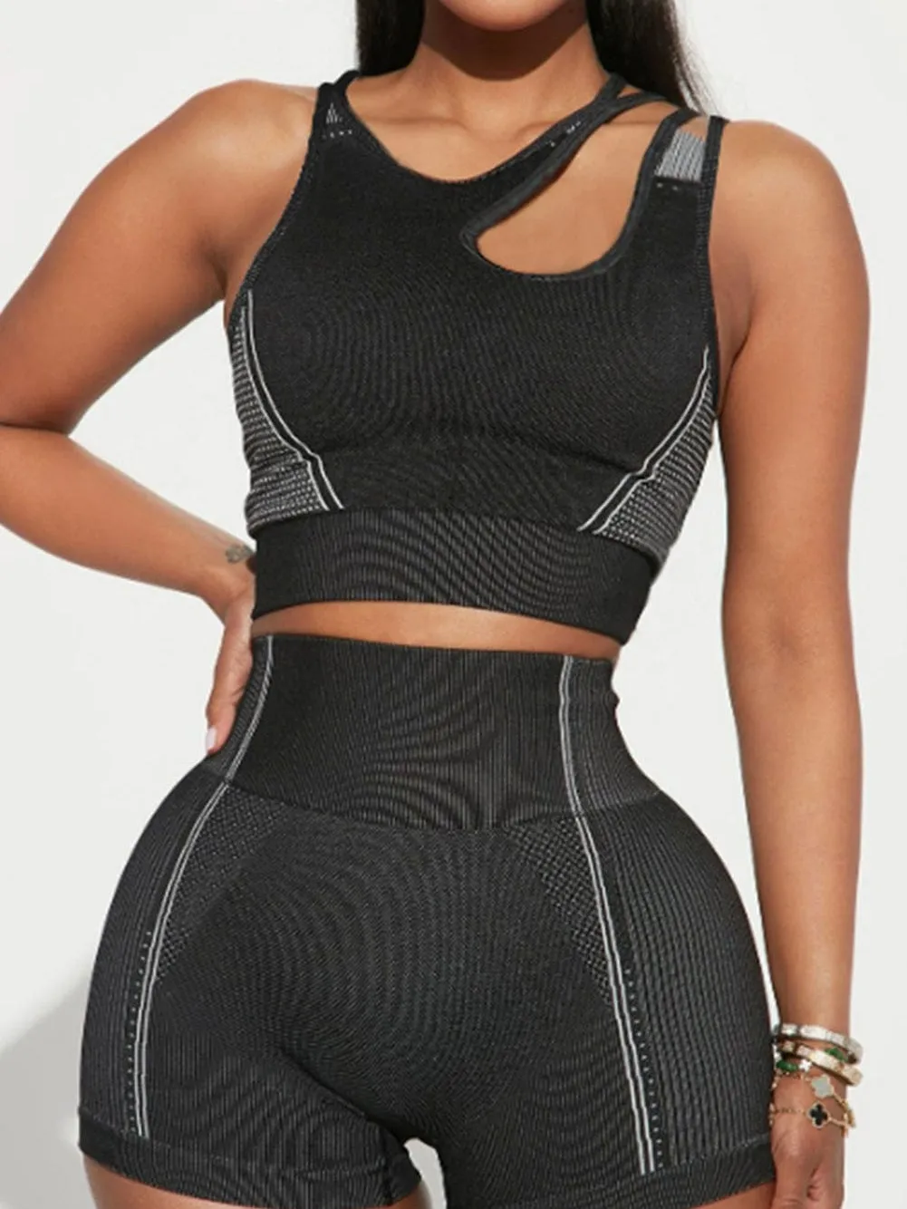 Black Athletic Set with Stylish Design