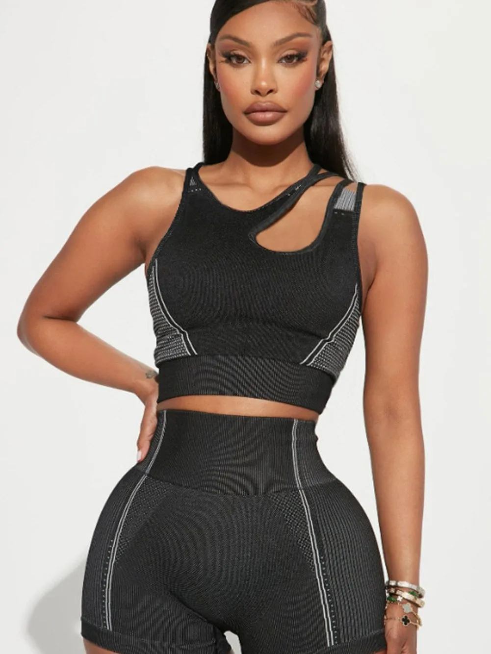 Black Athletic Set with Stylish Design