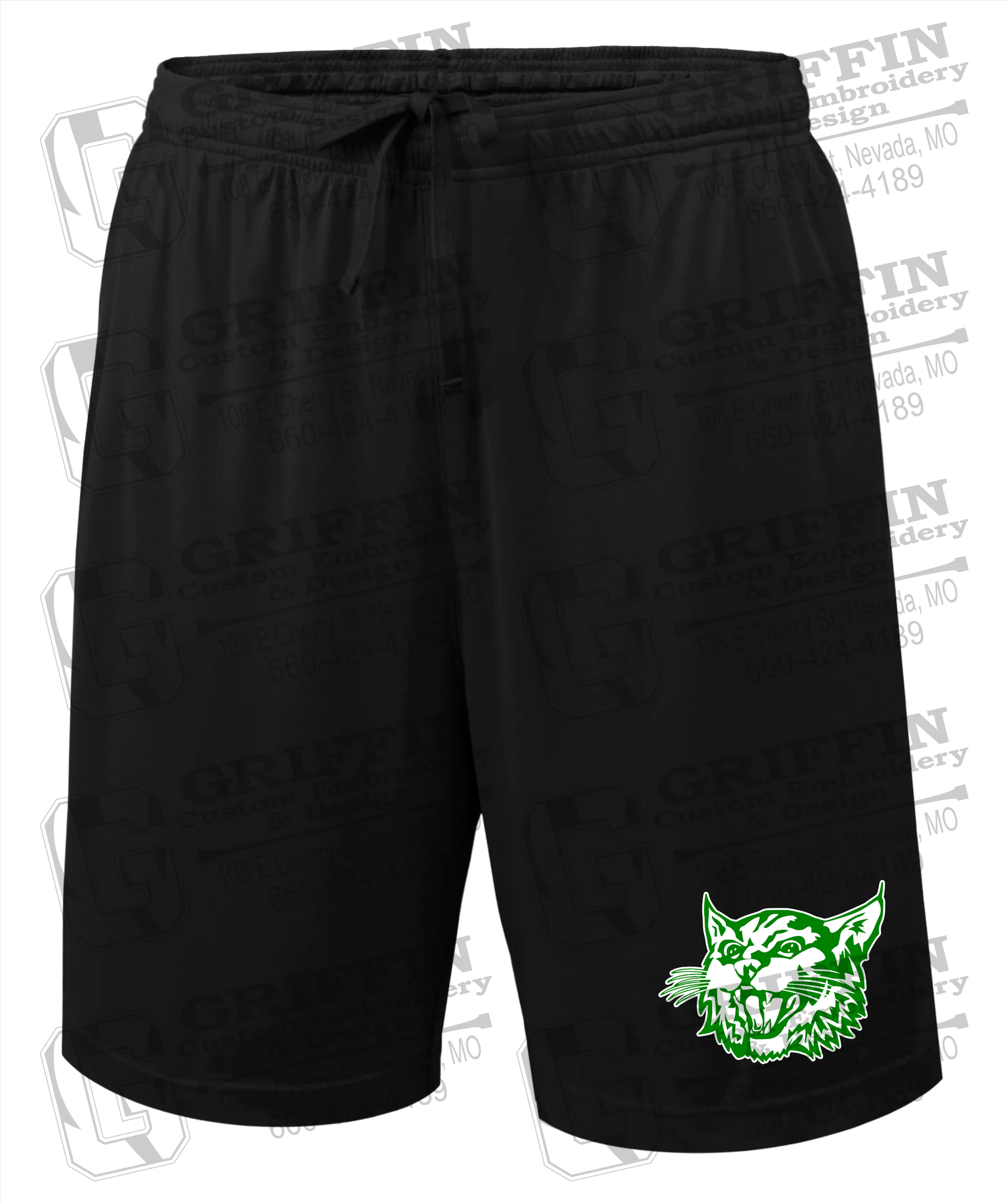 Bronaugh Wildcats Youth Gym Shorts - Wildcat Logo