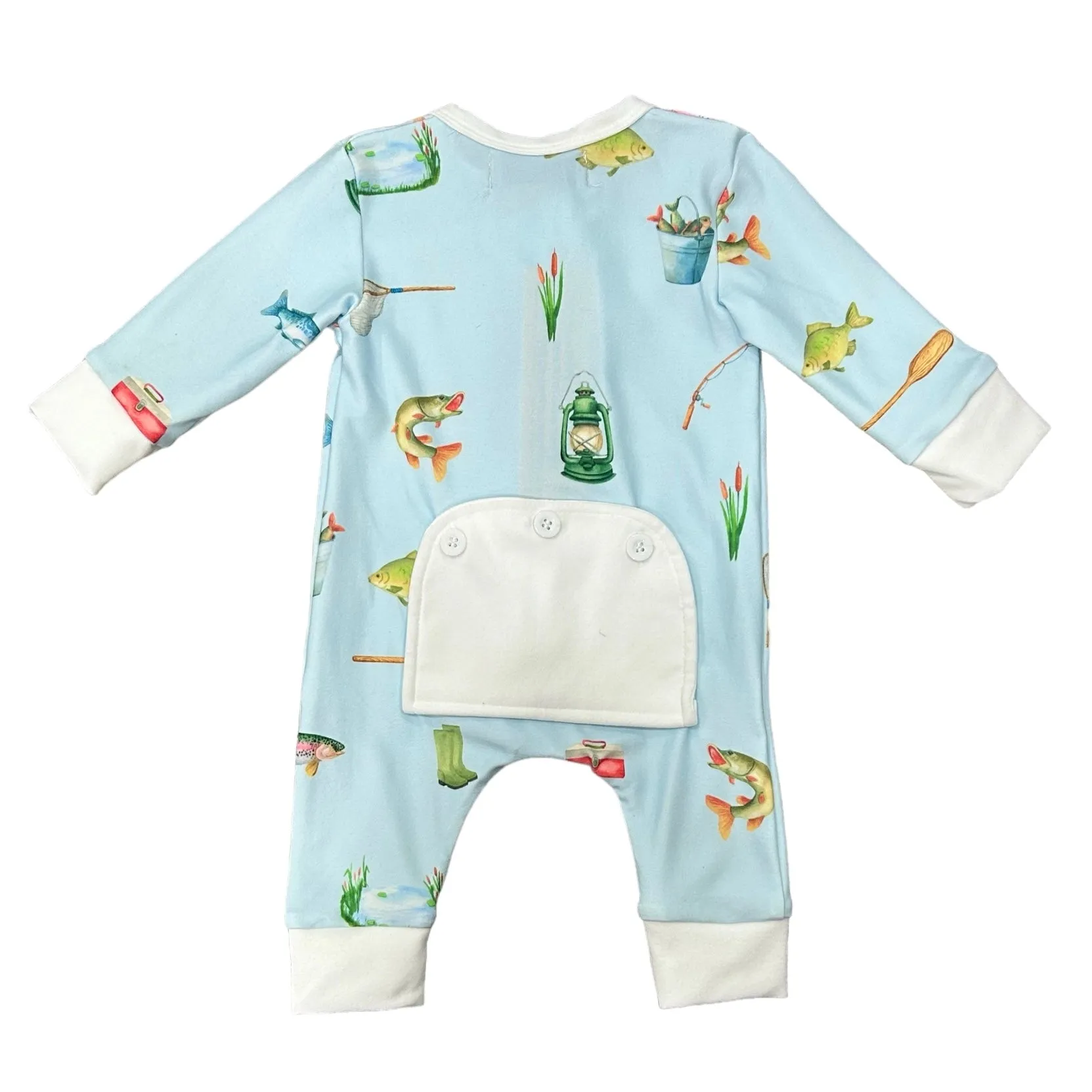 Buttflap Pajamas - Boys Fishing