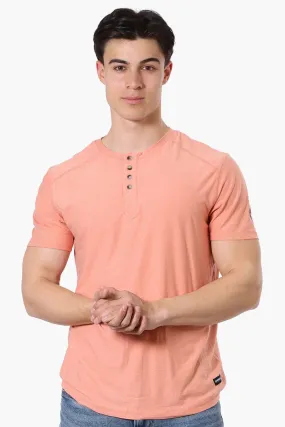 Canada Weather Gear Basic Henley Tee - Pink