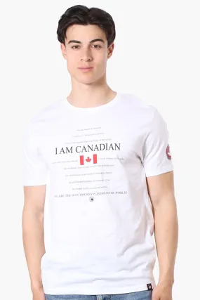 Canada Weather Gear I Am Canadian Print Tee - White