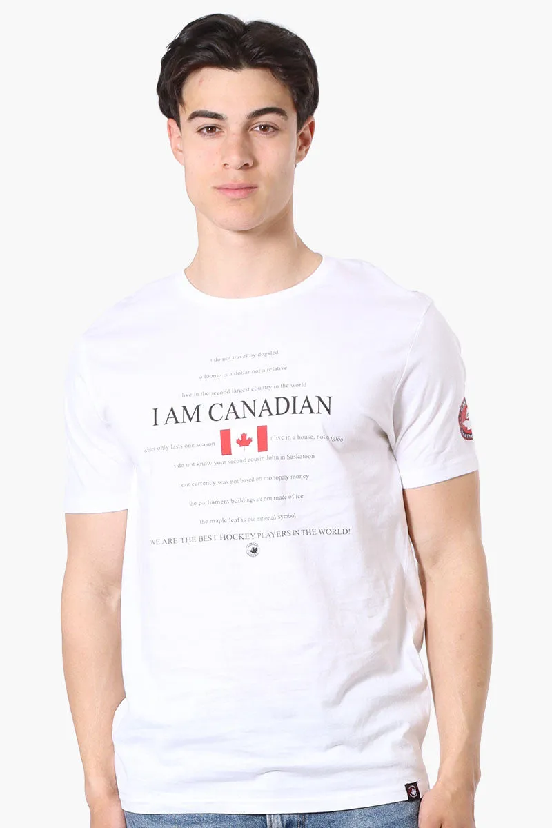 Canada Weather Gear I Am Canadian Print Tee - White