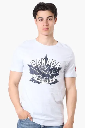 Canada Weather Gear Leaf Print Tee - Blue