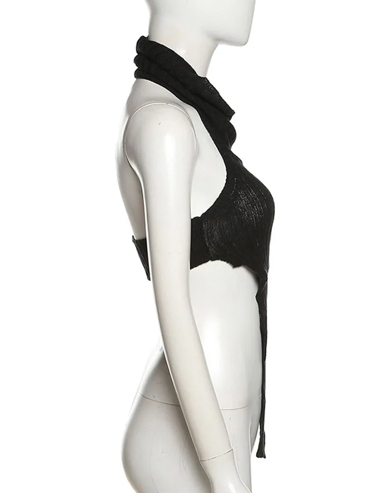 Cascading Turtleneck Sleeveless