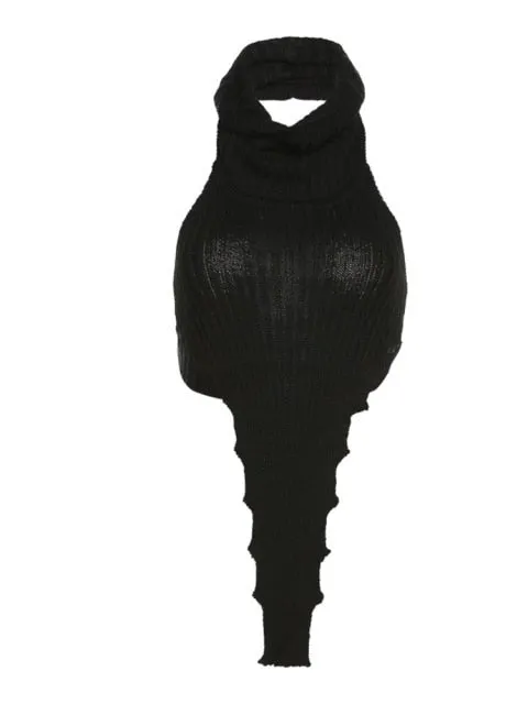Cascading Turtleneck Sleeveless