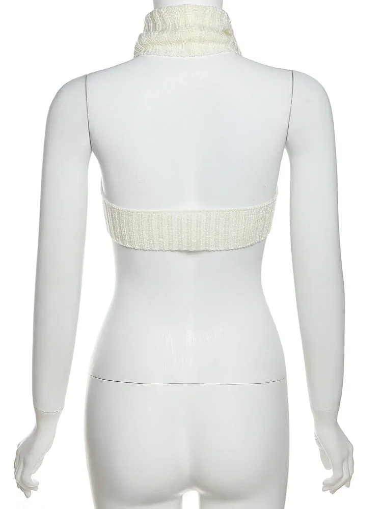 Cascading Turtleneck Sleeveless