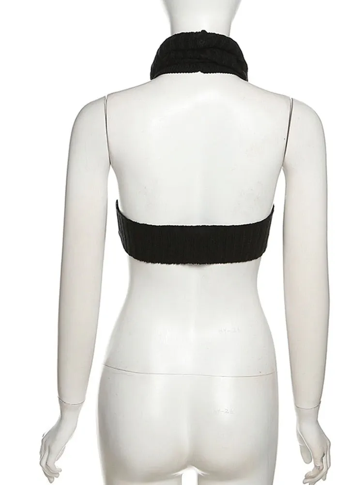 Cascading Turtleneck Sleeveless