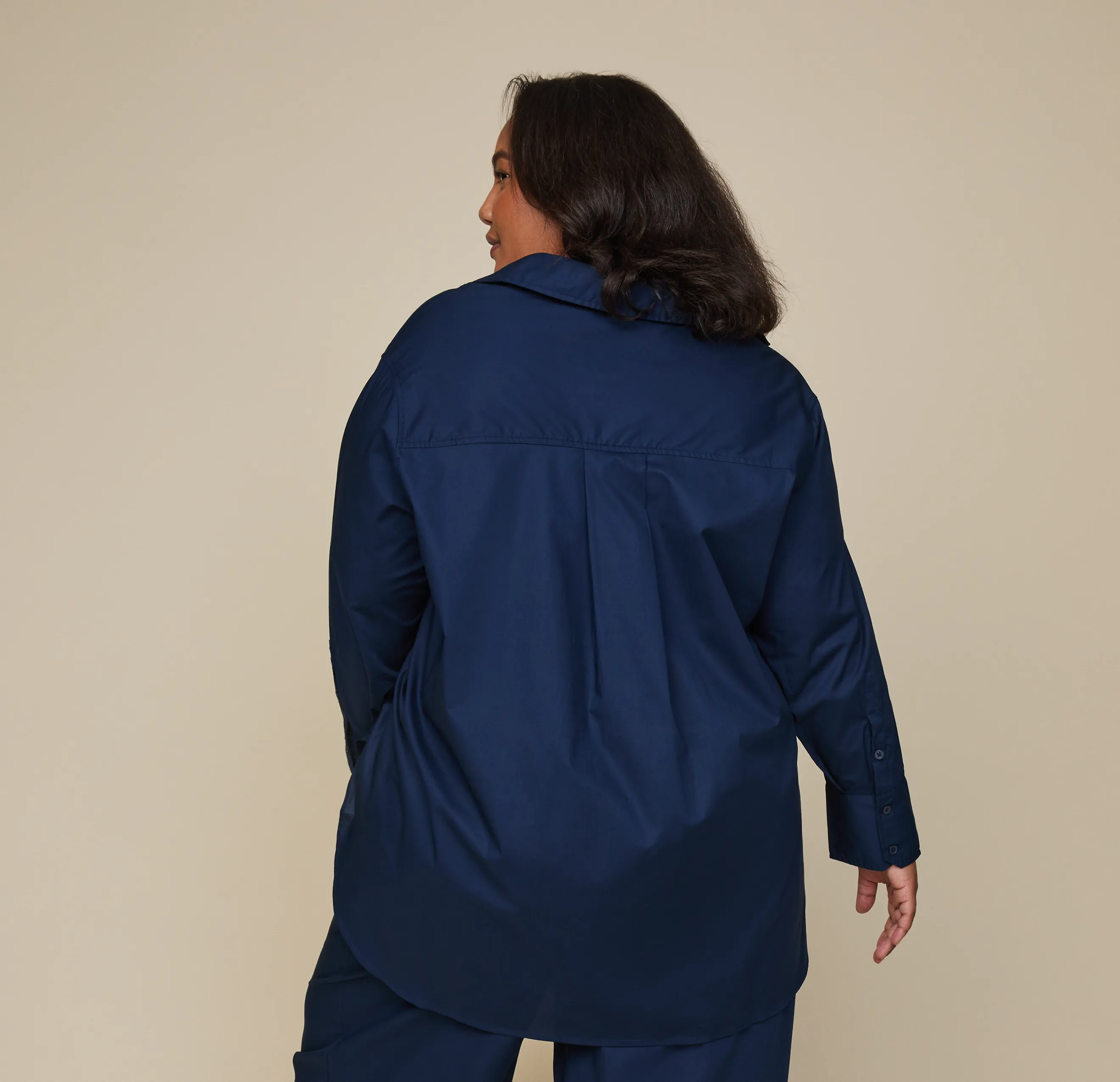 Classic Poplin Pajama Shirt - Midnight