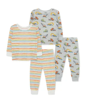 Construction 4-Piece Infant Pajama Set