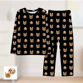Custom Pets Face Pajamas Men's All Over Print Pajama Set for Pets Lover
