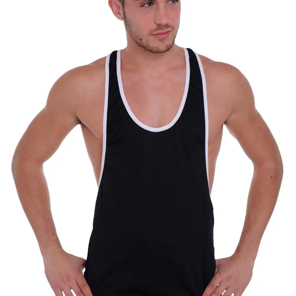 Dri Fit Tank Top 2 Tone Racer Back Black