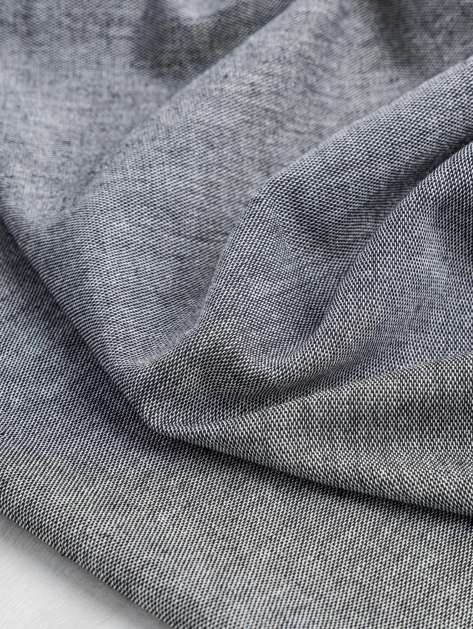 Eco Cotton Blend Chambray - Black - Swatch