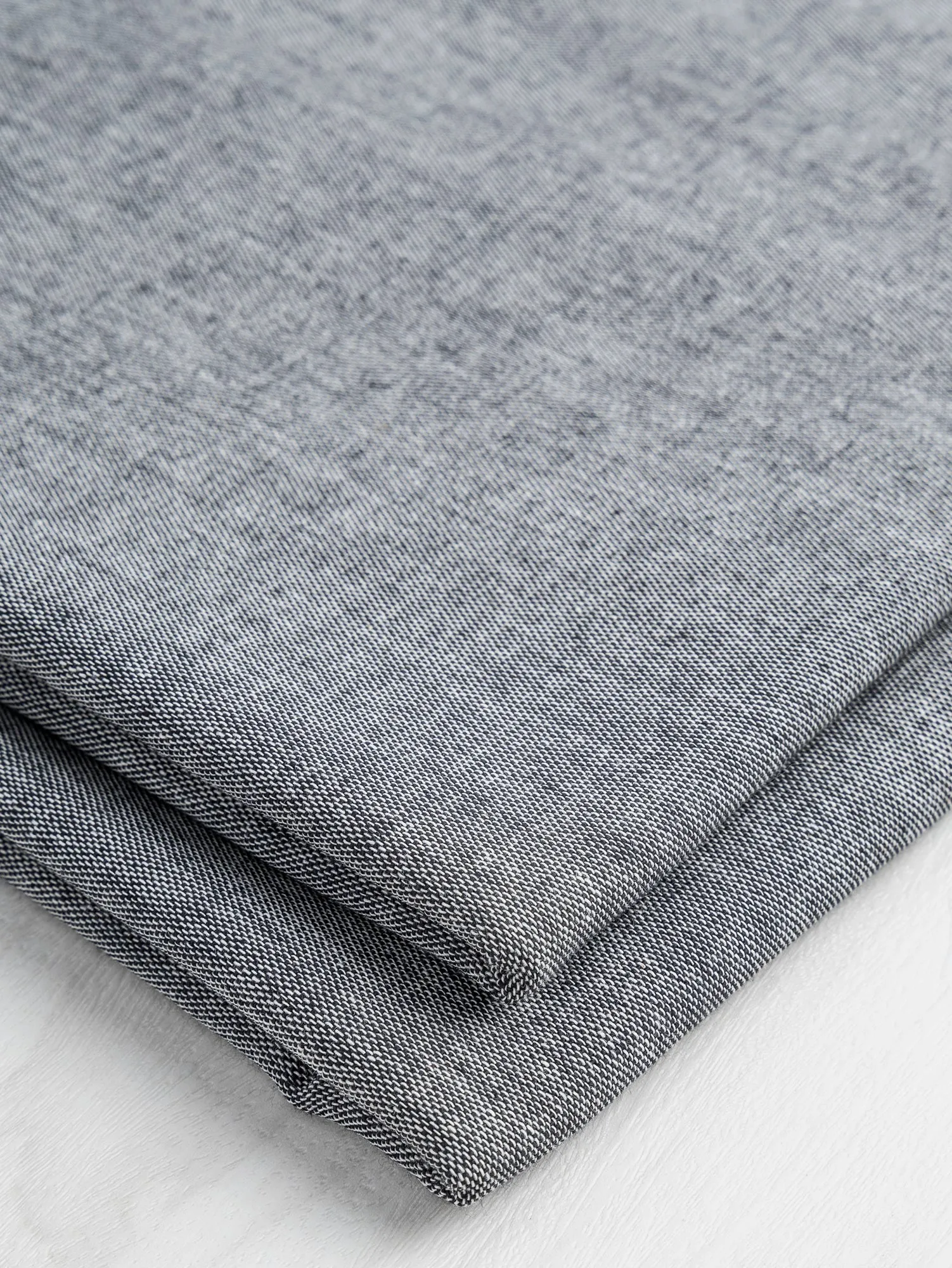 Eco Cotton Blend Chambray - Black - Swatch
