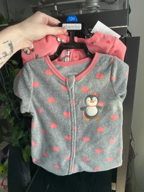 Fleece Penguin Sleepers - Size 12 Months , Kids 12 Month (9-12M)