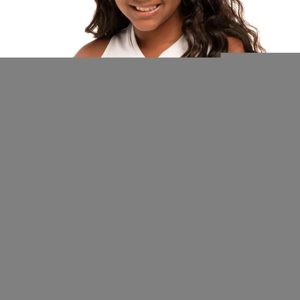 Girls' Have No Sheer Ruche Tennis Tank White