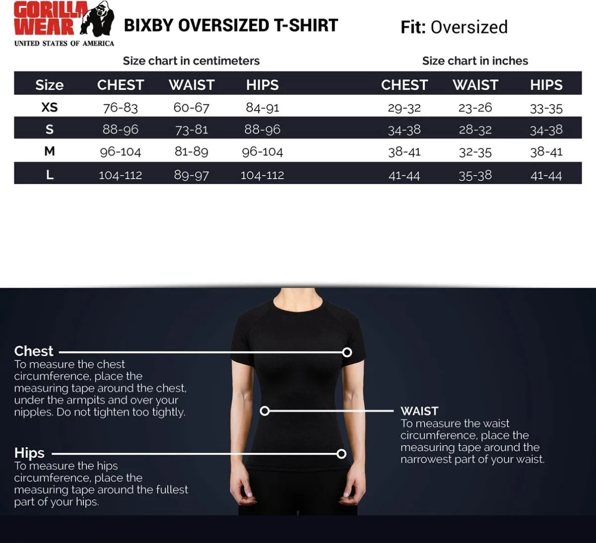 Gorilla Wear Bixby Oversized T-Shirt - Black