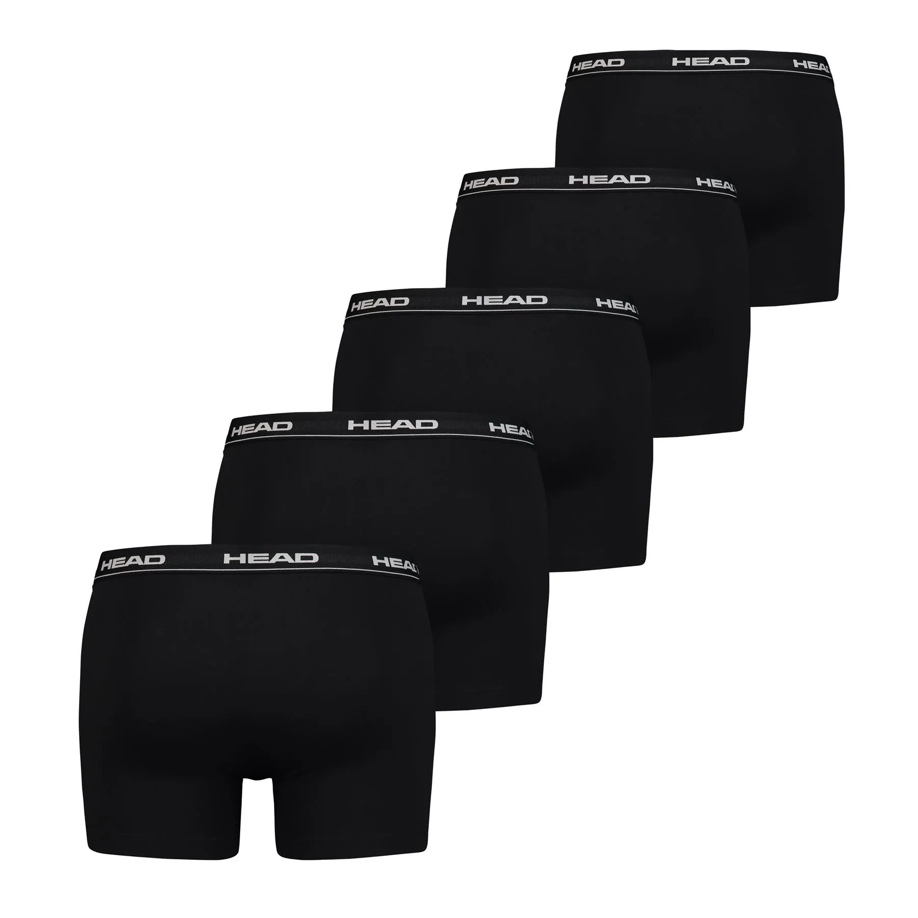 Head Men's Cotton Jersey 5 Pack Ribbed Boxer Shorts, S-XL