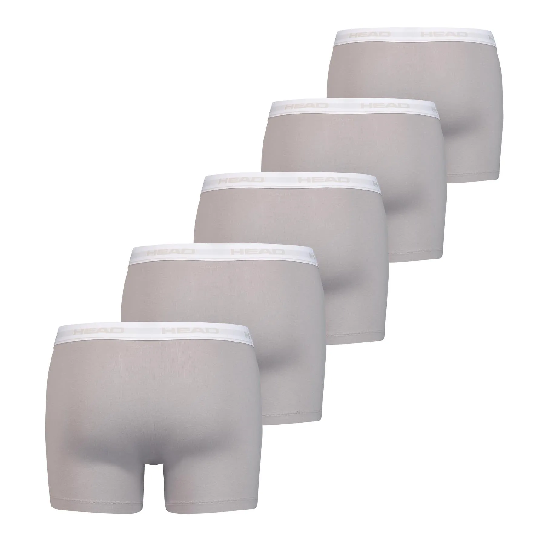 Head Men's Cotton Jersey 5 Pack Ribbed Boxer Shorts, S-XL