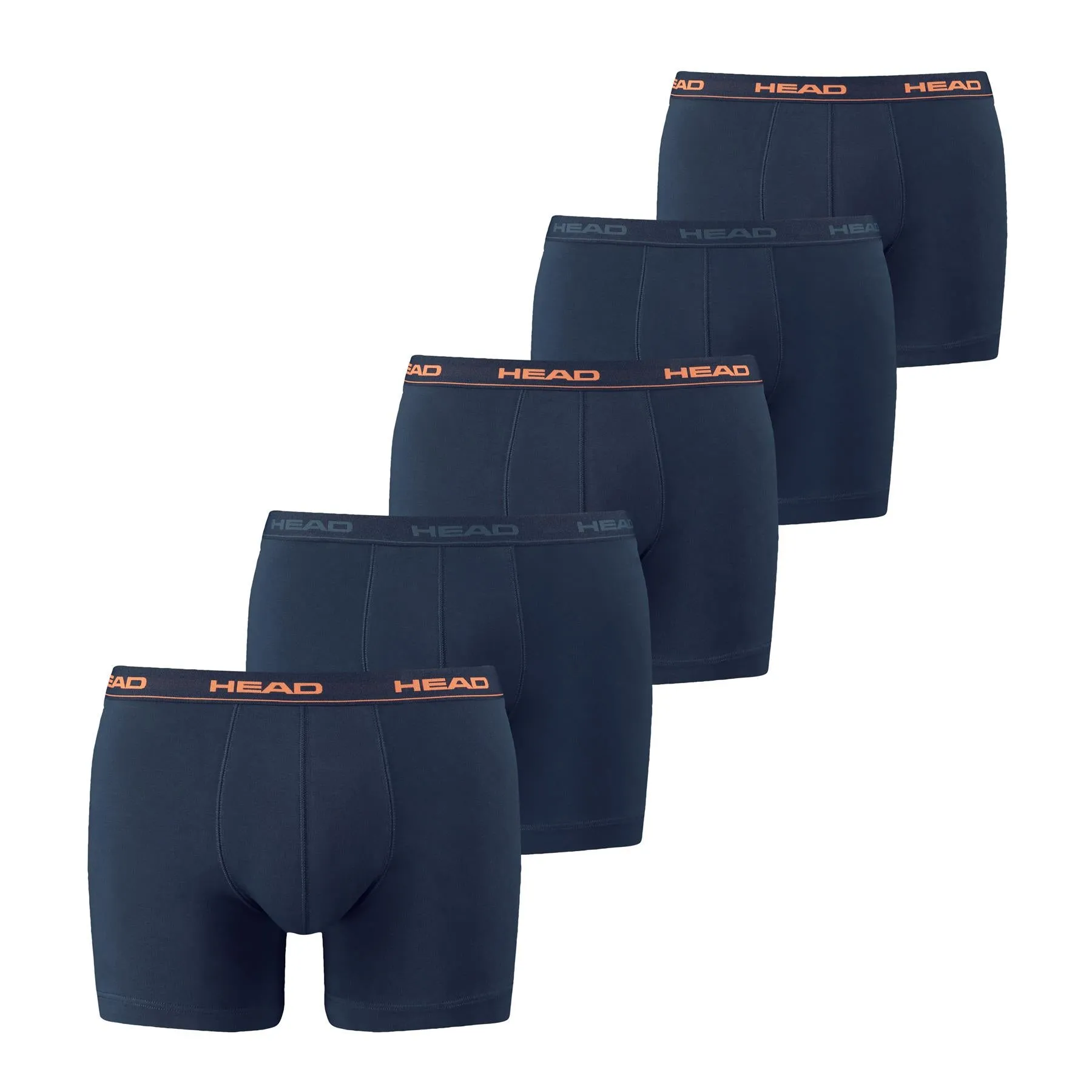 Head Men's Cotton Jersey 5 Pack Ribbed Boxer Shorts, S-XL