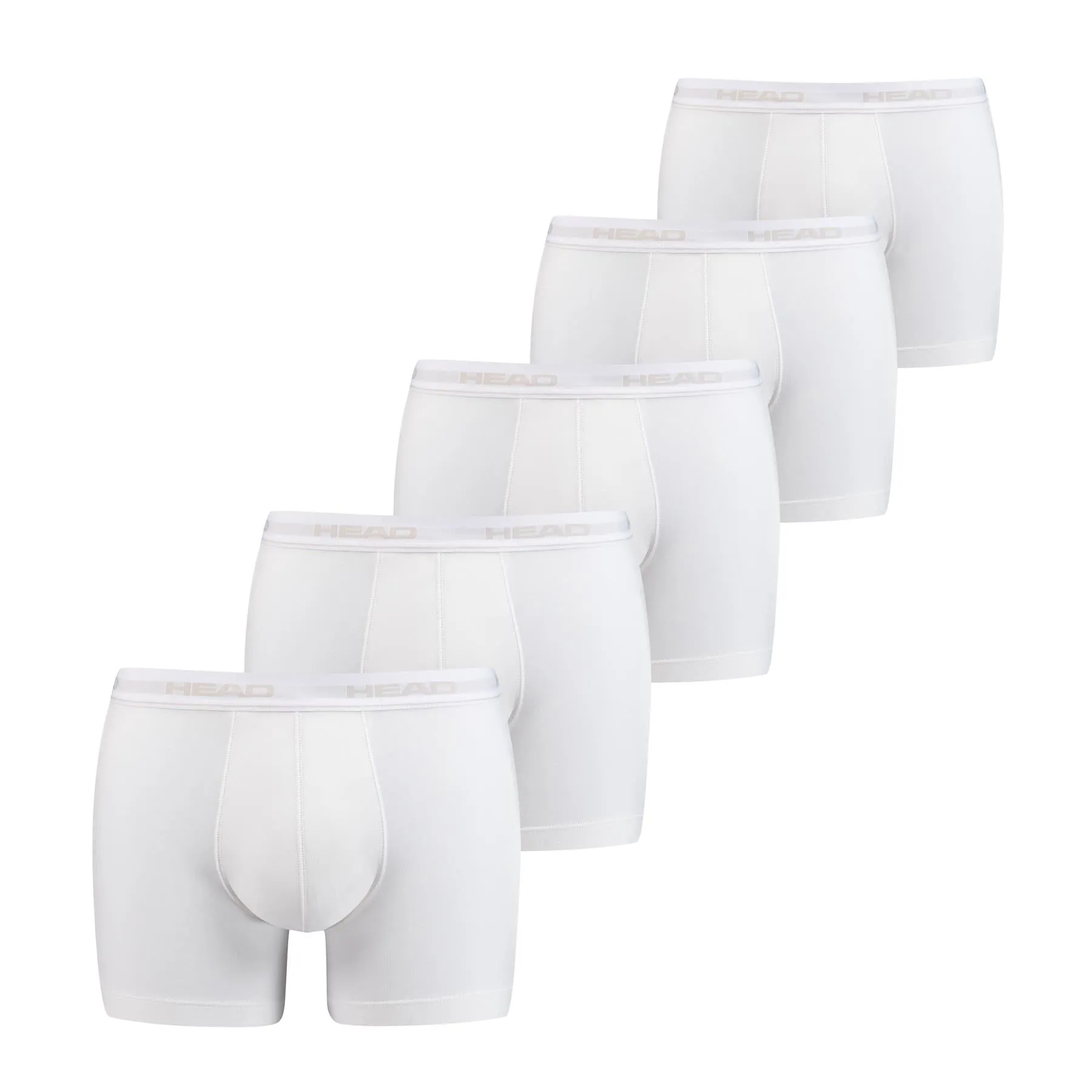 Head Men's Cotton Jersey 5 Pack Ribbed Boxer Shorts, S-XL